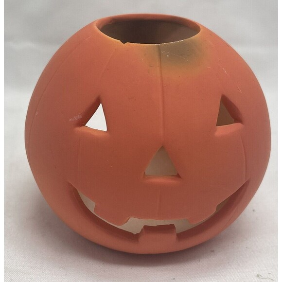 Halloween Pumpkin Formez Candle Holder Jack o Lantern Indoor Decor 3” - Picture 1 of 12